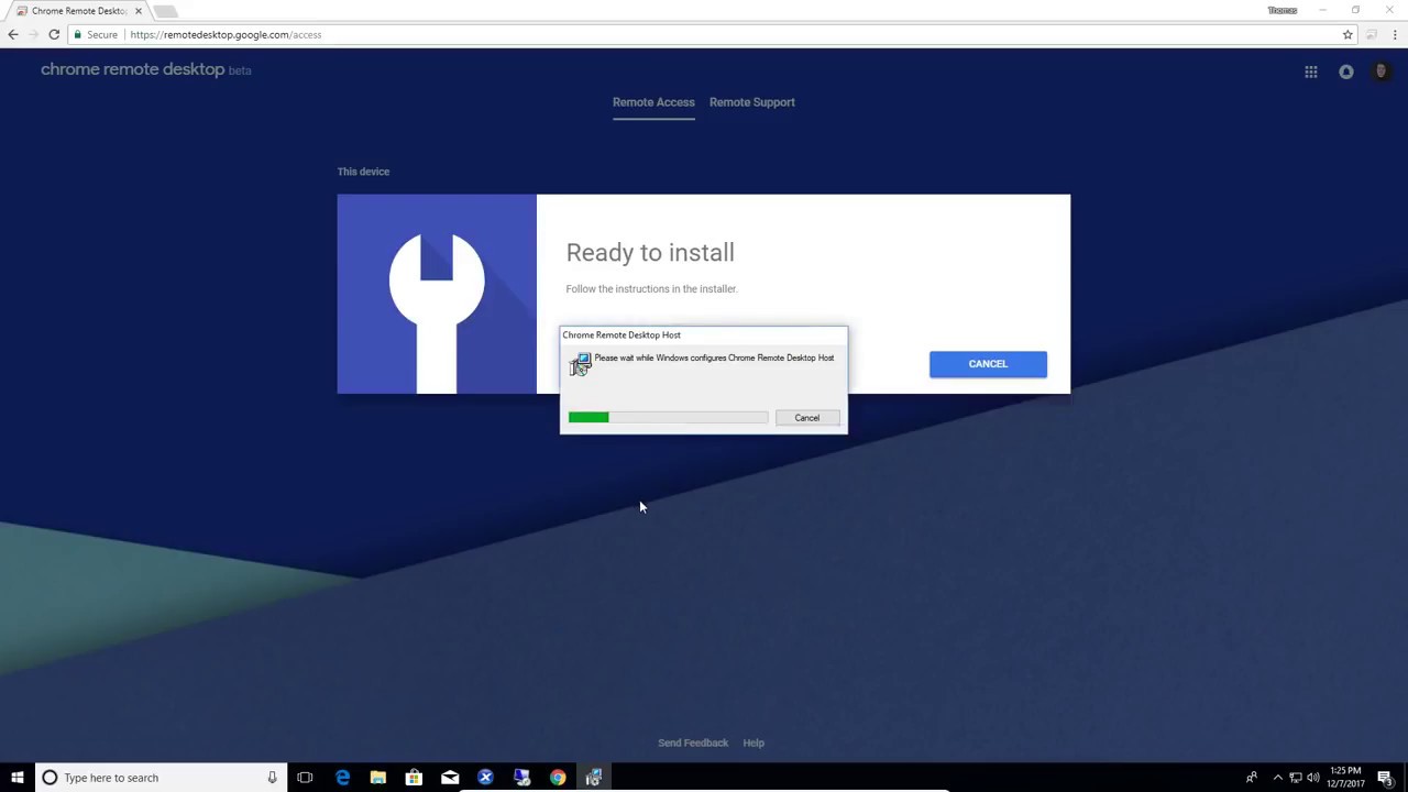 Chrome Remote Desktop Host Offline
