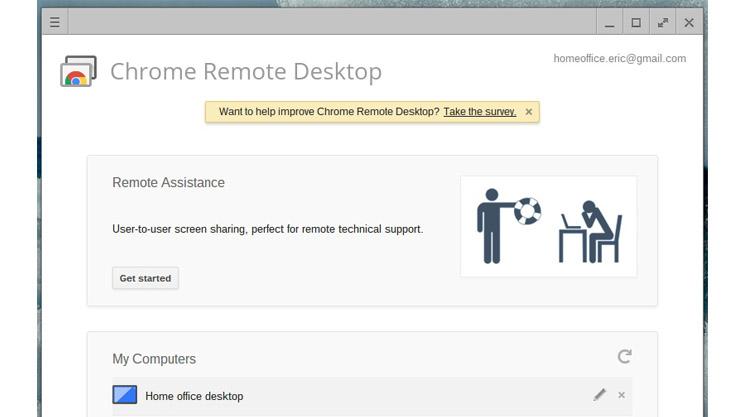 google remote desktop host offline